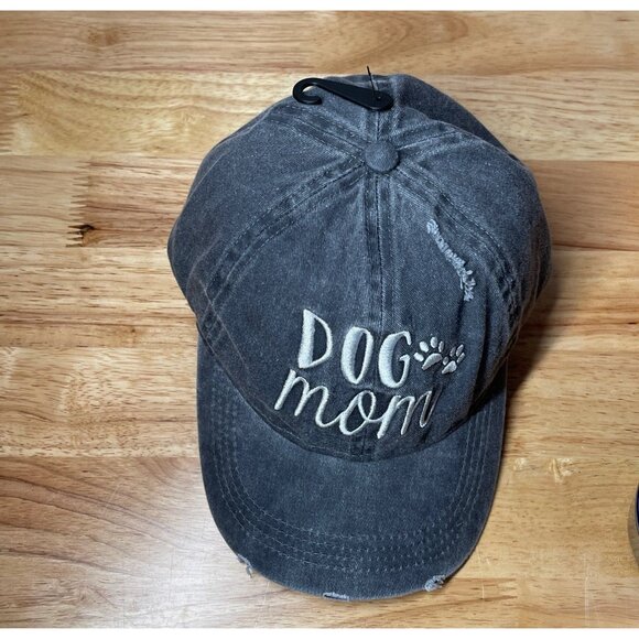 Women's Hat "Dog Mom."  Blue Jean‎ Material NEW! - Picture 2 of 3